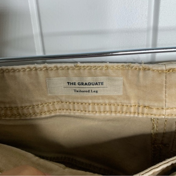 AG Adriano Goldschmied khaki tailored leg the graduate pants size 36 x 32 - Picture 7 of 12